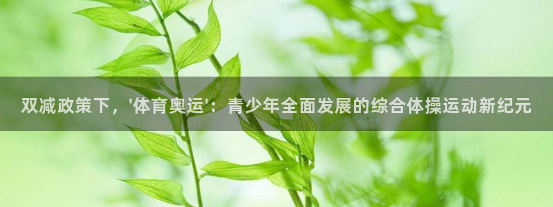 搜球体育现在叫什么：双减政策下，\'体育奥运\'：青少年全面发展的综合体操运动新纪元